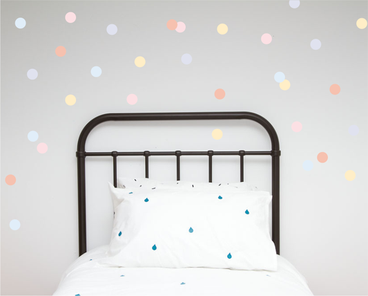 Polka Dot Wall Art Stickers - Pastels