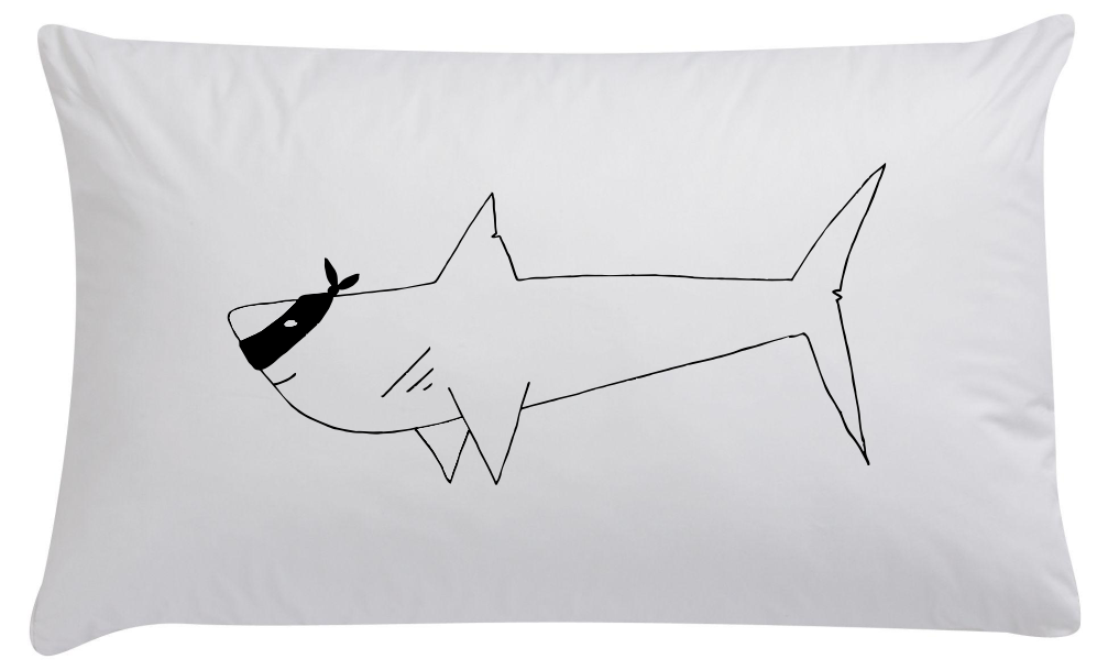 Sharks Rule Organic Pillow Case - Wall decals - 100 Percent Heart