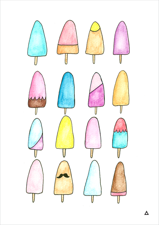 Ice Blocks Art Print - Wall decals - 100 Percent Heart