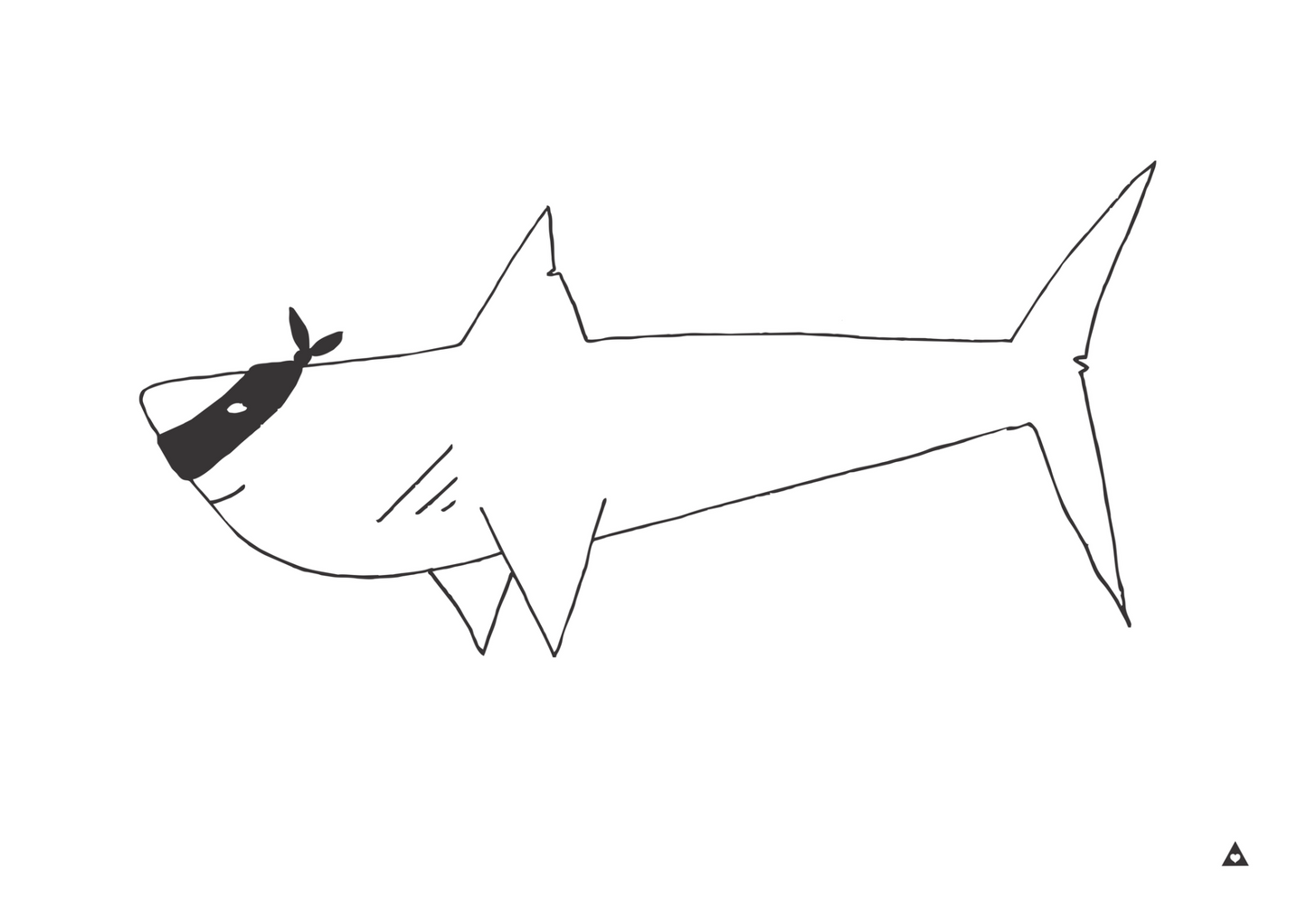 Sharks Rule Art Print - Wall decals - 100 Percent Heart