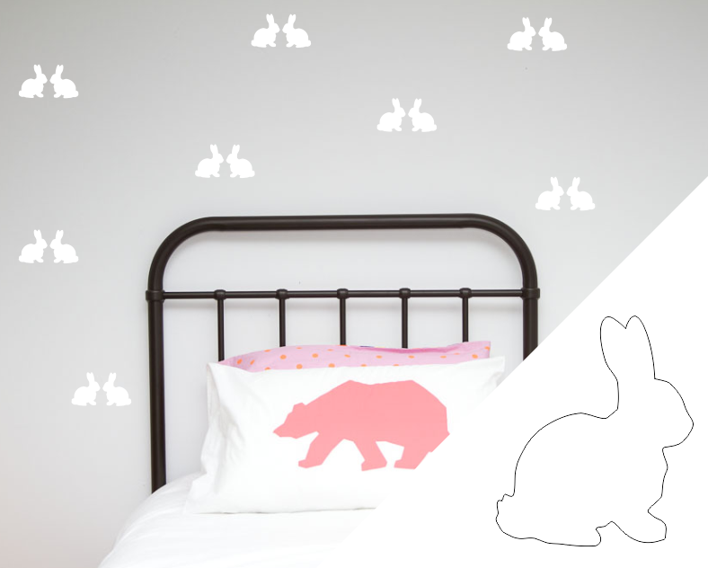 Rabbits Wall Stickers - Wall decals - 100 Percent Heart