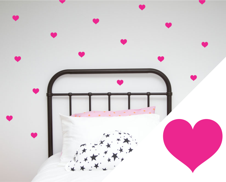 Heart Wall Stickers - Small