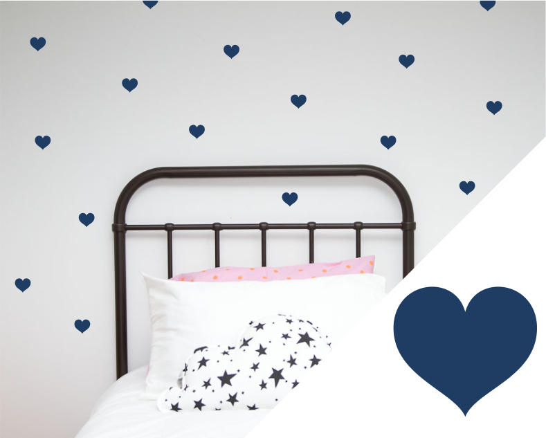 Heart Wall Stickers - Small - Wall decals - 100 Percent Heart