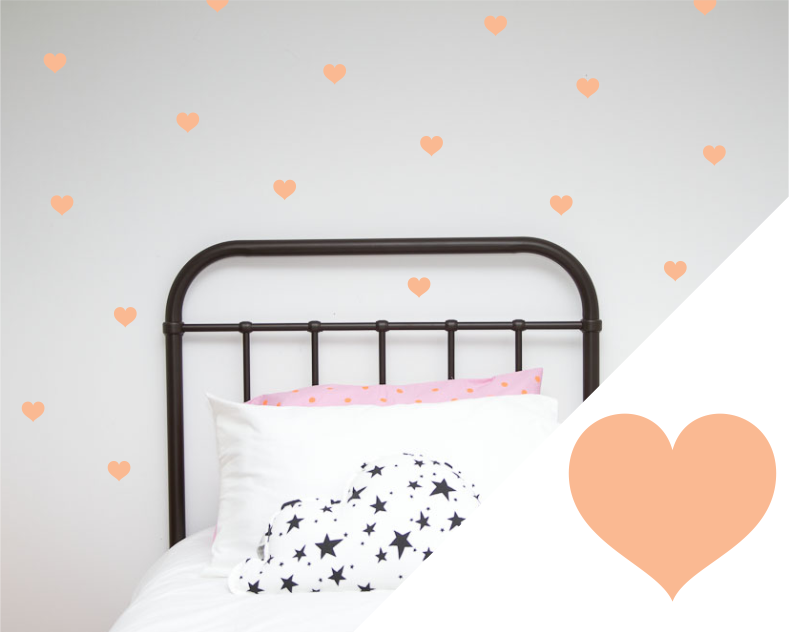 Heart Wall Stickers - Small - Wall decals - 100 Percent Heart