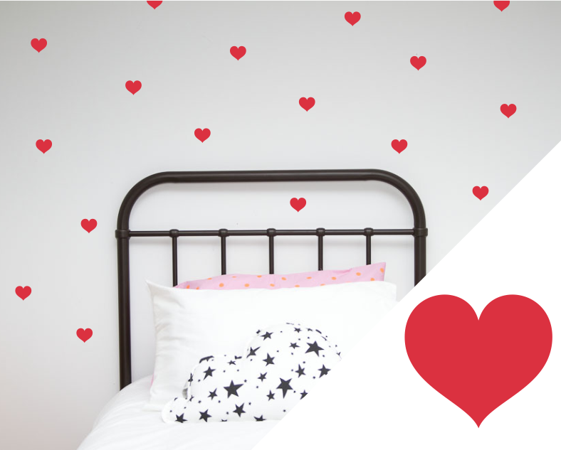 Heart Wall Stickers - Small