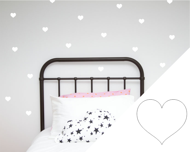 Heart Wall Stickers - Small