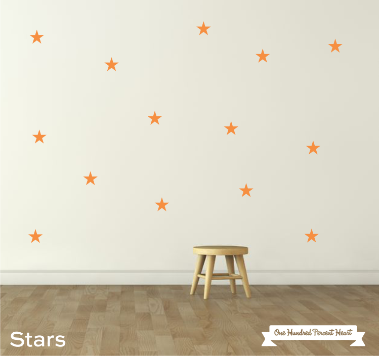 Stars Wall Art Stickers - Wall decals - 100 Percent Heart