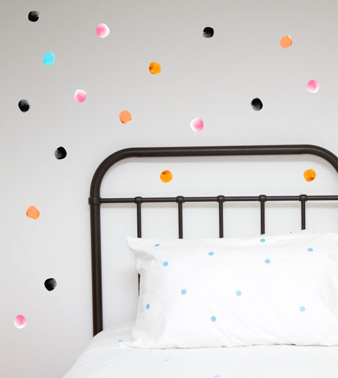 Watercolour Hand Painted Polka Dots - Summer