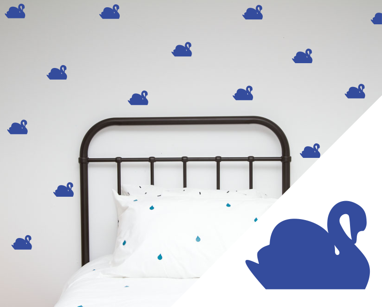 Swans Wall Stickers - Wall decals - 100 Percent Heart