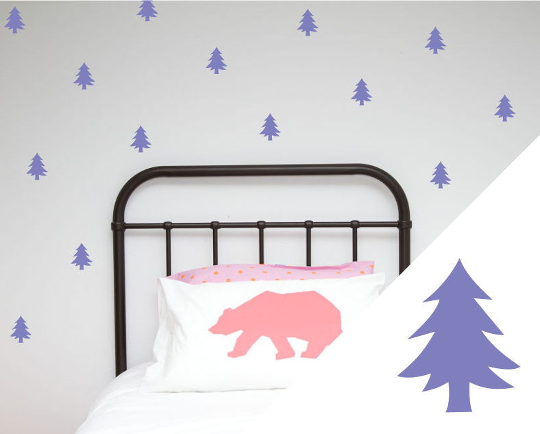 Trees wall art stickers - Wall decals - 100 Percent Heart