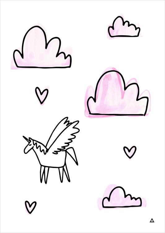 Unicorn Dreams Art Print - Wall decals - 100 Percent Heart 