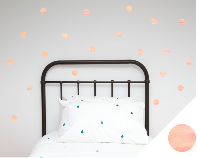 Watercolours Range Large Polka Dots