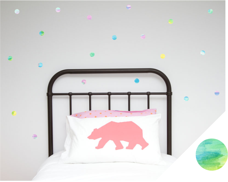 Watercolours Range Small Polka Dots - Wall decals - 100 Percent Heart