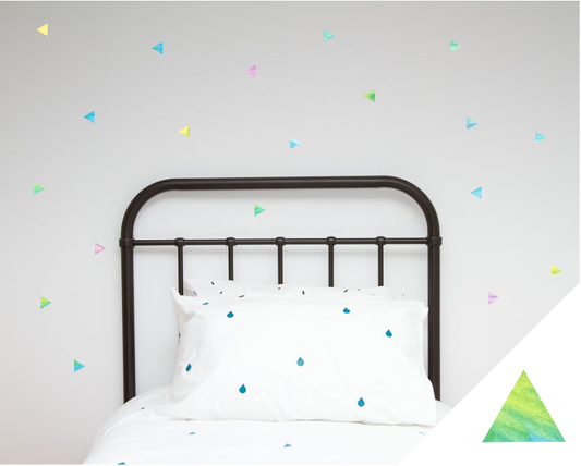 Watercolours Range Small Triangles - Wall decals - 100 Percent Heart