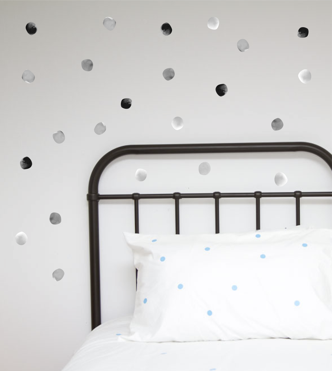 Watercolour Hand Painted Polka Dots - Winter