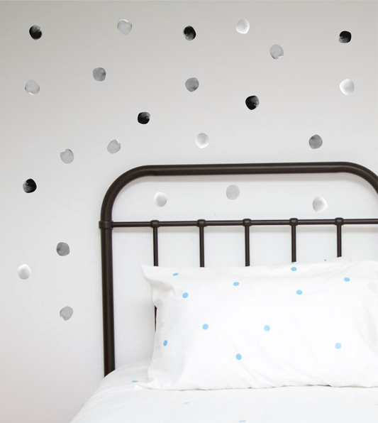 Watercolour Hand Painted Polka Dots - Winter