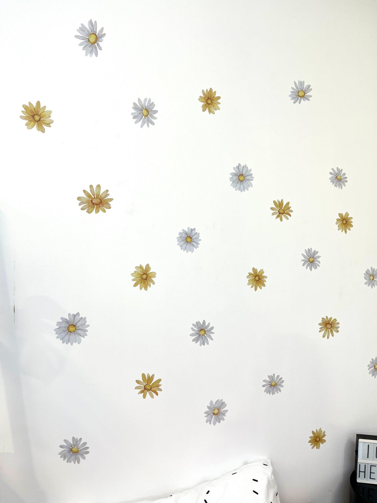 Daisy Watercolour Flower Wall Stickers