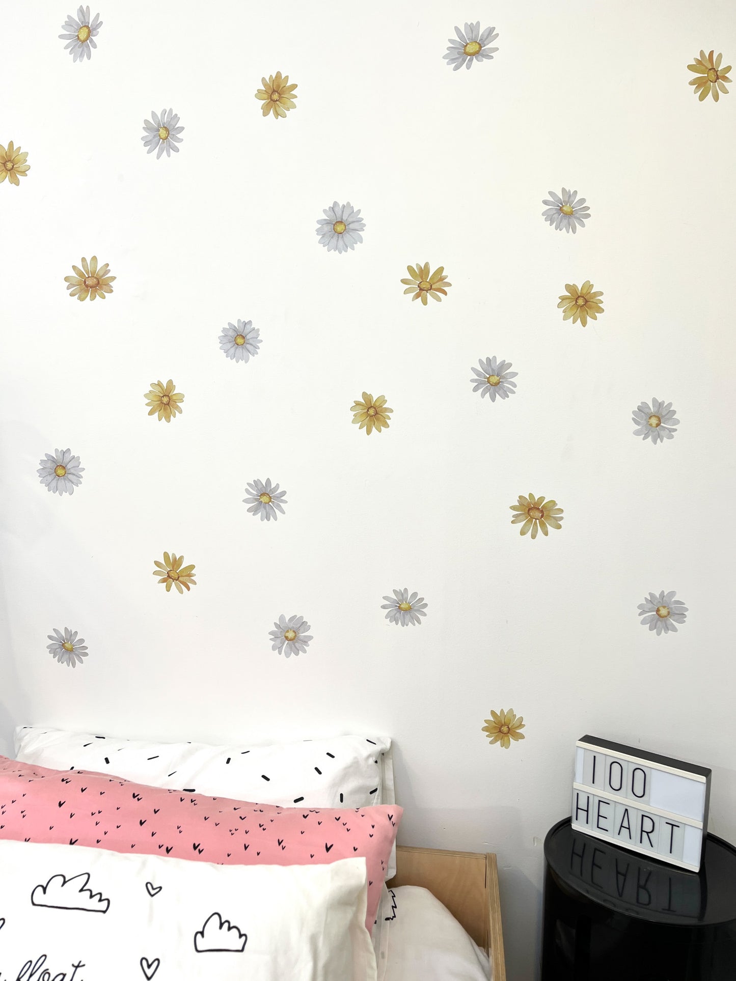 Daisy Watercolour Flower Wall Stickers