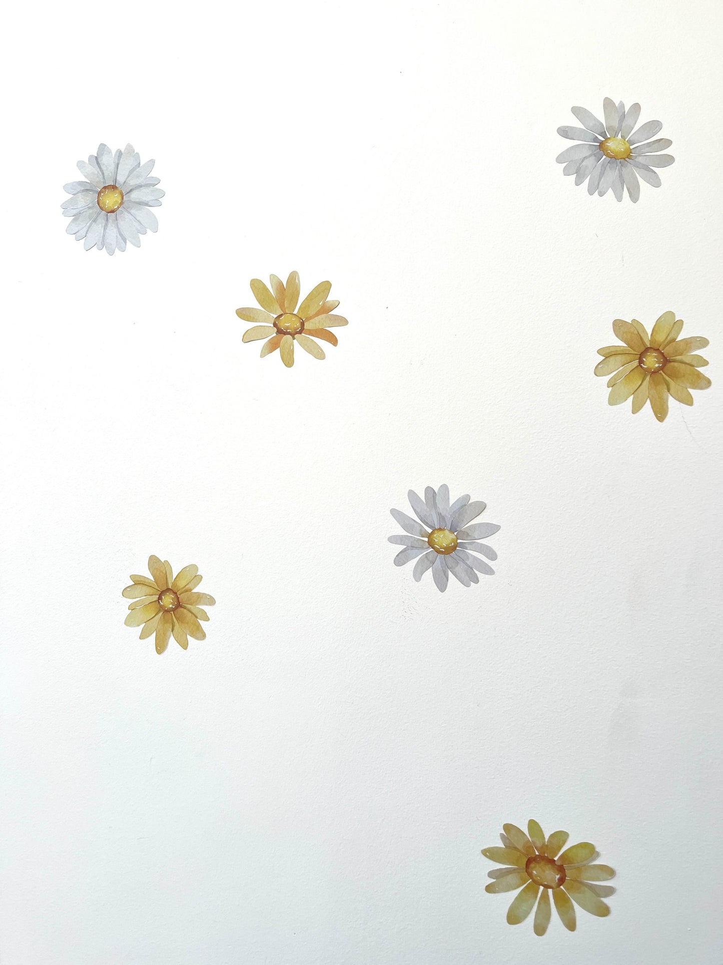 Daisy Watercolour Flower Wall Stickers