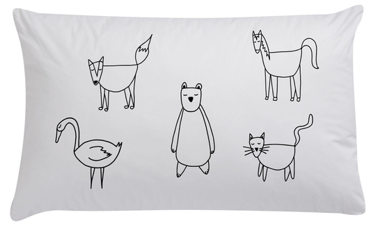 Animals Organic Pillowcase - Wall decals - 100 Percent Heart 