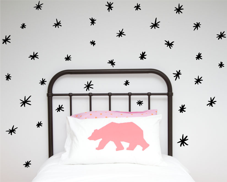 Hand painted asterix Wall decals - Wall decals - 100 Percent Heart 