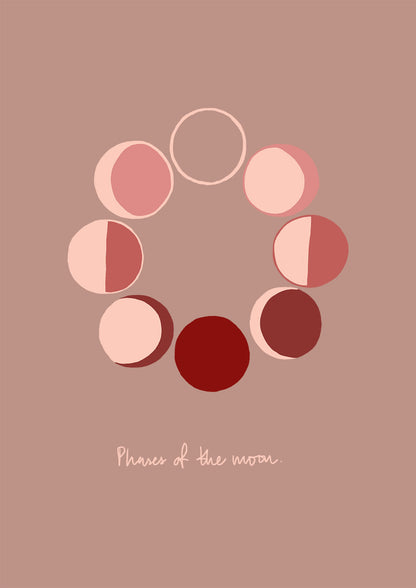 Phases of the moon - Pink BG
