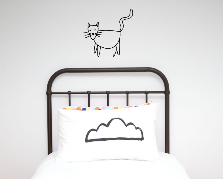 Cat Illustration Wall decal