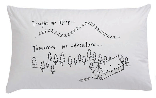 Tonight We Sleep Organic Pillowcase - Black - Wall decals - 100 Percent Heart 