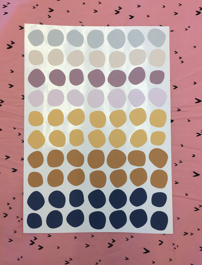 Butterscotch Sunset - Hand Painted Polka Dots