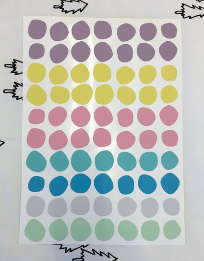 Hand Painted Polka Dots - Lolly Mix colourway