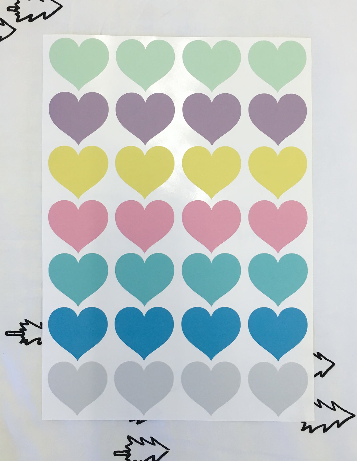 Hearts - Small - Lolly Mix Colourway