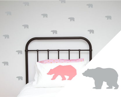Grizzly Bear Wall Stickers - Wall decals - 100 Percent Heart 