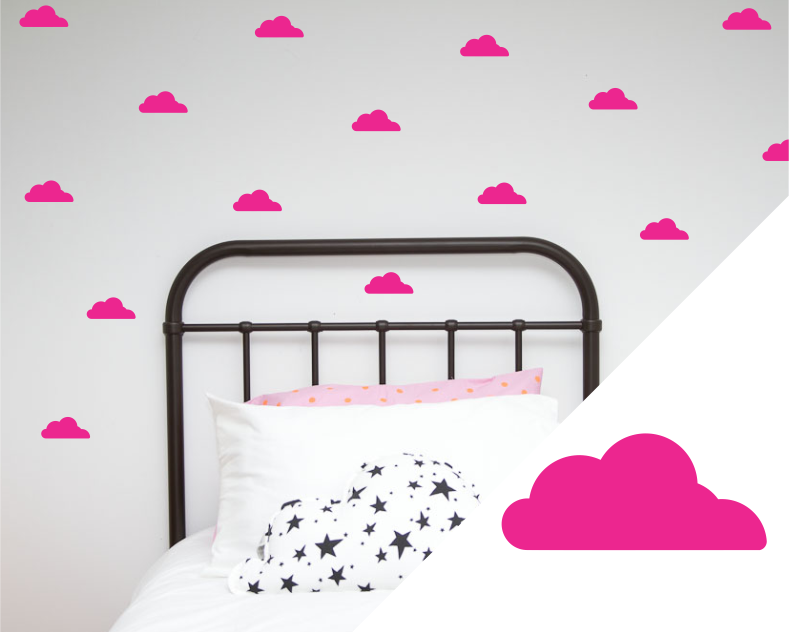 Clouds Wall Decal Stickers - Wall decals - 100 Percent Heart 