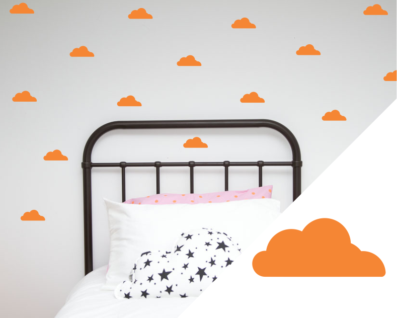 Clouds Wall Decal Stickers - Wall decals - 100 Percent Heart 