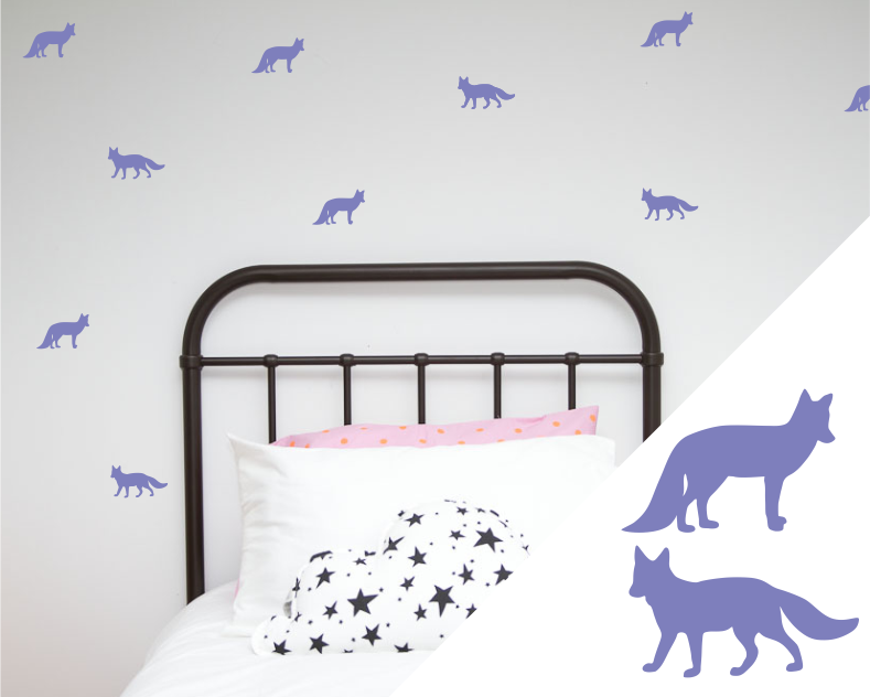 Foxes Wall Stickers - Wall decals - 100 Percent Heart 