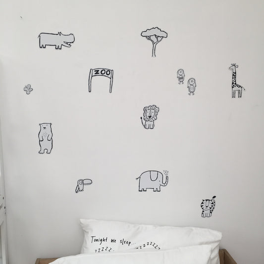 Visit The Zoo Fabric Wall decals