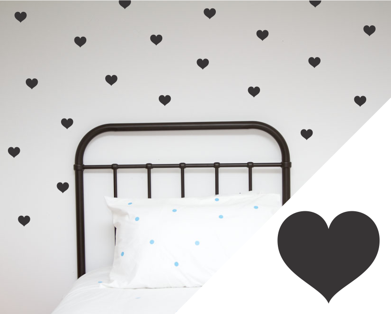 Hearts Wall Stickers - Large
