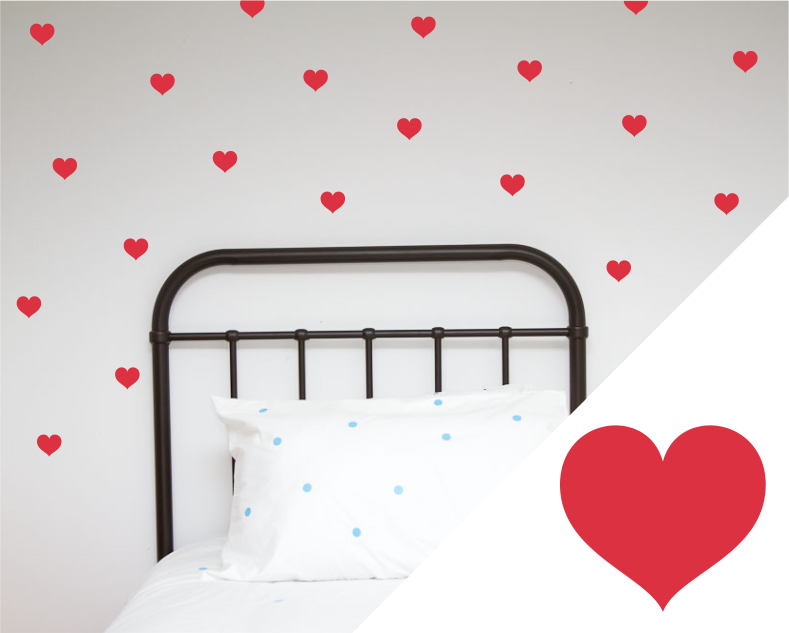 Heart Wall Decals By One Hundred percent heart