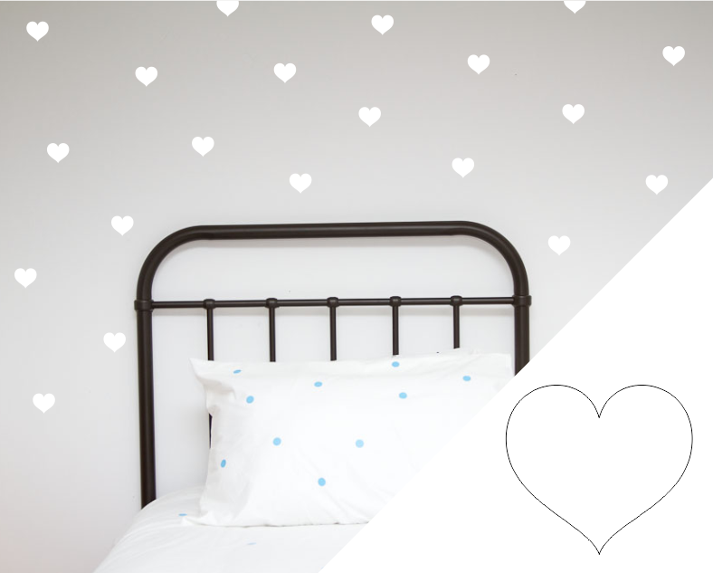 Hearts Wall Stickers - Large