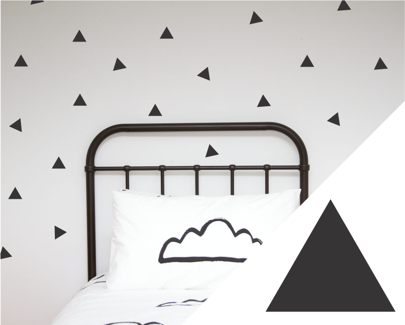 Large Triangles Wall Stickers - Wall decals - 100 Percent Heart 