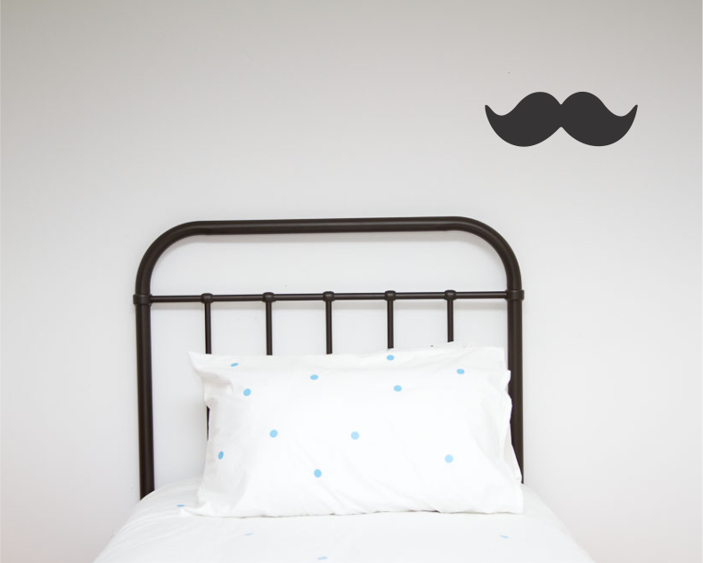 Moustache Single Wall Sticker - Wall decals - 100 Percent Heart 