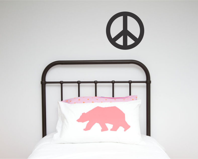 Peace Sign Single Wall Sticker - Wall decals - 100 Percent Heart 