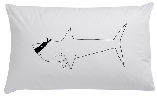Sharks Rule Organic Pillow Case - Wall decals - 100 Percent Heart 
