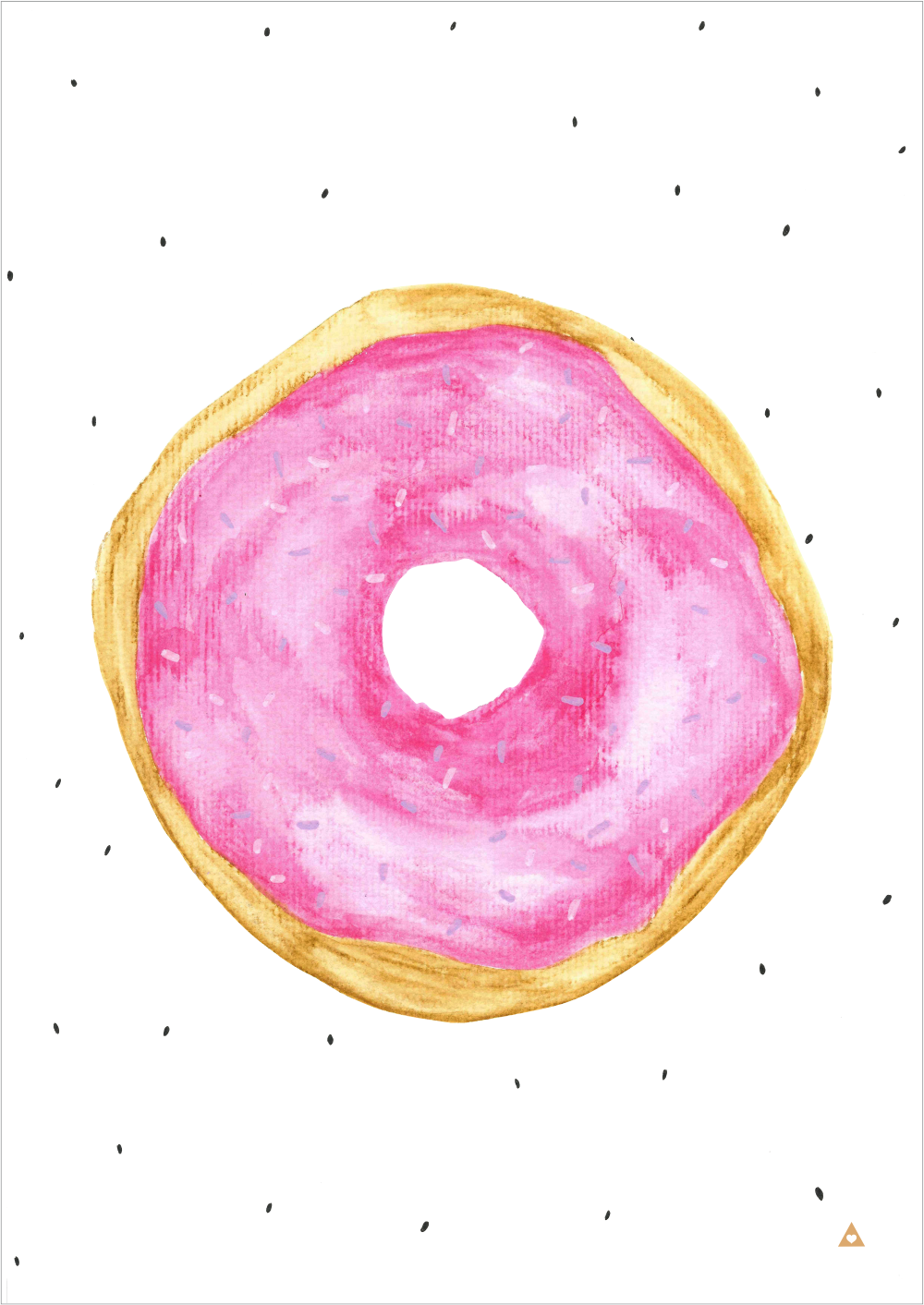 Donut Art Print - Pink
