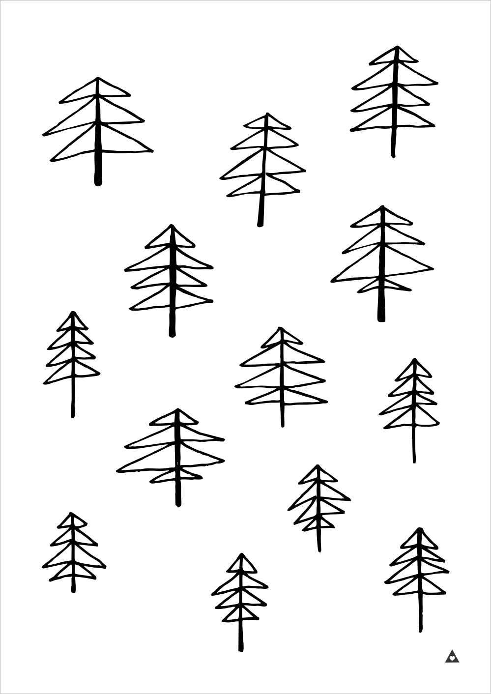Trees Art Print - Wall decals - 100 Percent Heart 