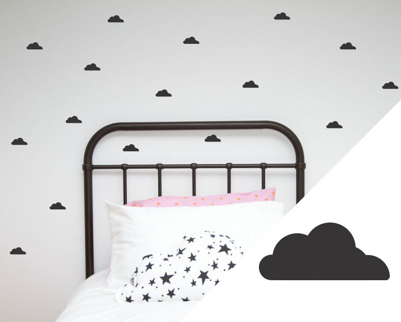 Cloud Wall Stickers - Small - Wall decals - 100 Percent Heart 